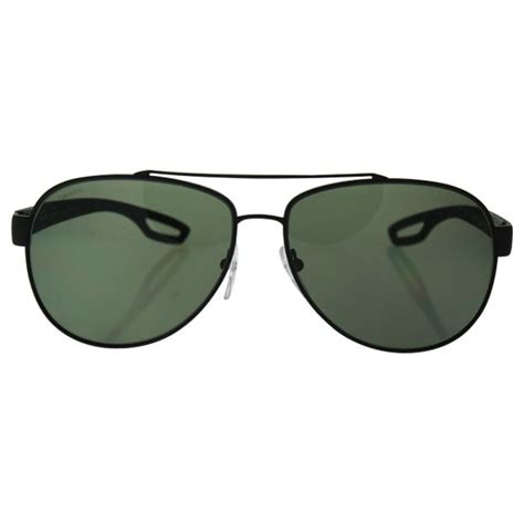 Prada Linea Rossa Polarized Green Pilot Men's Sunglasses PS 